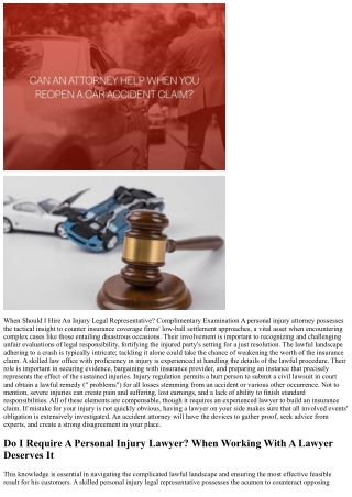 When To Employ An Injury Legal Representative