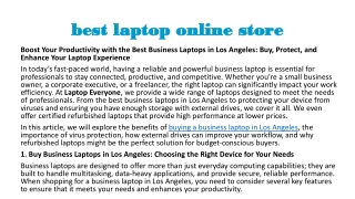best laptop online store