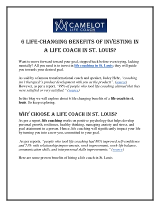 6 Life-Changing Benefits of Investing in a Life Coach in St. Louis?