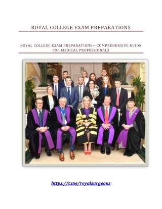ROYAL COLLEGE EXAM PREPARATIONS – COMPREHENSIVE GUIDE FOR MEDICAL PROFESSIONALS