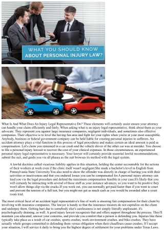 What Is A Personal Injury Attorney?