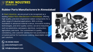 Rubber Parts Manufacturers In Ahmedabad