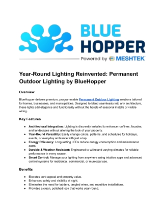 Year-Round Lighting Reinvented_ Permanent Outdoor Lighting by BlueHopper