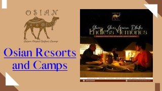Book Your Unforgettable Desert Safari Camp at Osian Resorts and Camps