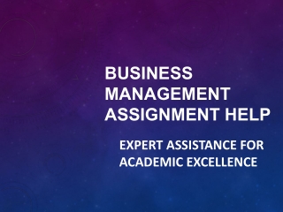 Business Management Assignment Help