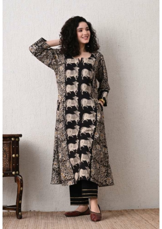 Kalamkari Cotton Kurta – Traditional Elegance by Tavsiapparel