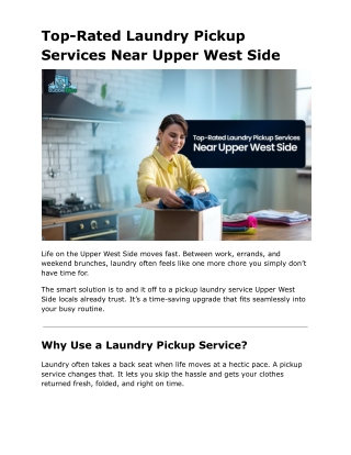 Bubblebliss-Top-Rated Laundry Pickup Services Near Upper West Side