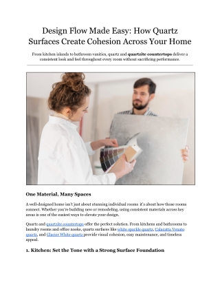 design flow made easy how quartz surfaces create