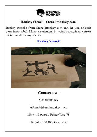 Banksy Stencil  Stencilmonkey.com