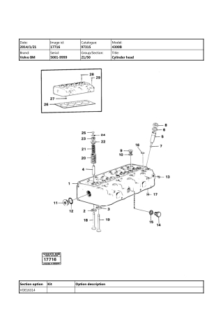 Volvo BM 4300B Wheel Loader Parts Catalogue Manual Instant Download (SN 5001-9999)