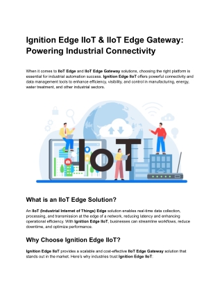 Ignition Edge IIoT & IIoT Edge Gateway_ Powering Industrial Connectivity