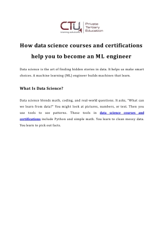 how data science courses and certifications help
