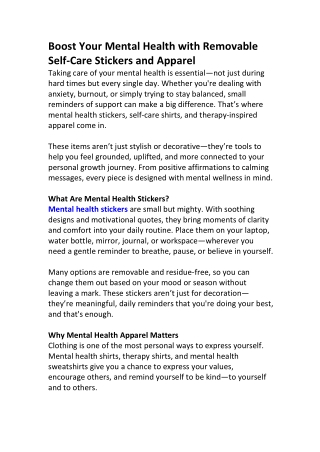 Self-Care Shirts & Therapy Shirts for Mental Wellness