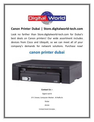 Canon Printer Dubai  Store.digitalworld-tech.com