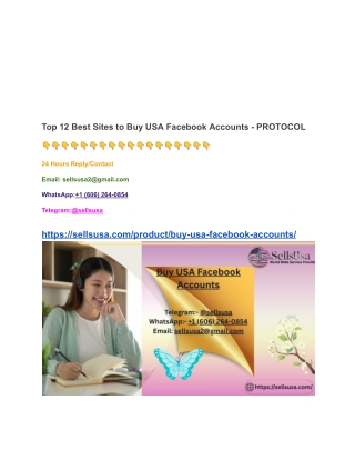Top 12 Best Sites to Buy USA Facebook Accounts - PROTOCOL