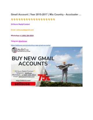 Gmail Account _ Year 2015-2017 _ Mix Country - Acccluster …