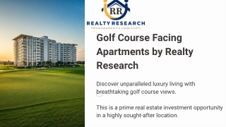 golf course facing apartment