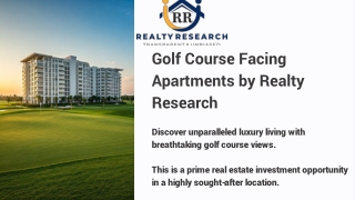 golf course facing apartment