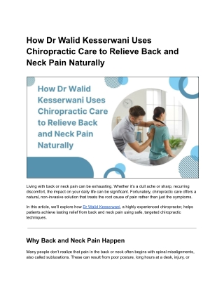 From Pain to Recovery: The Chiropractic Path to Healing