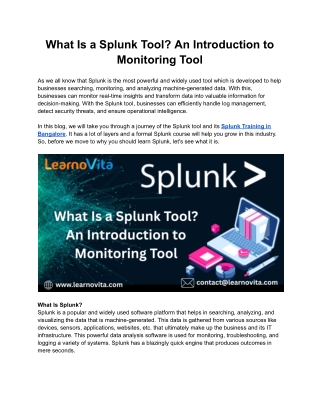 What Is a Splunk Tool_ An Introduction to Monitoring Tool