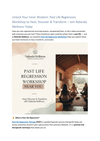 unlock your inner wisdom past life regression