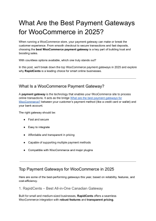 What are the best payment gateways for WooCommerce_