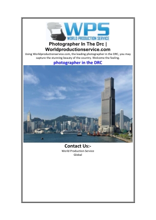 Photographer In The Drc  Worldproductionservice.com