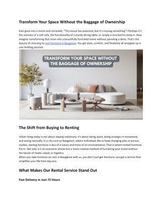 Transform Your Space Without the Baggage of Ownership