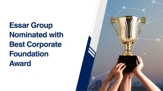 Essar Group Nominated with Best Corporate Foundation Award