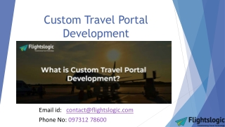 Custom Travel Portal Development