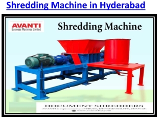 Best Shredding Machine in Kolkata India Avanti-ltd