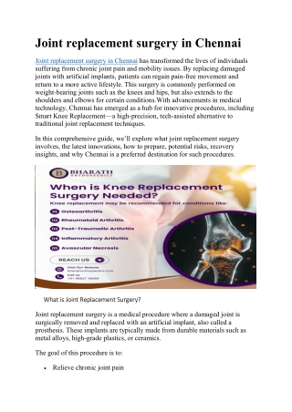 Best Arthroscopic Surgeon in Kolathur