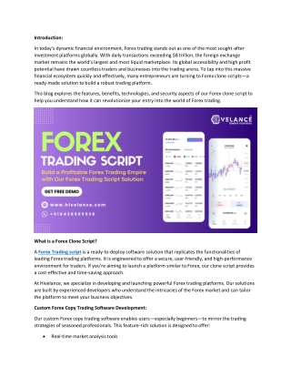 Forex Trading Script: Build a High-Performance Forex Trading Platform