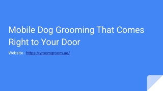 Mobile Dog Grooming That Comes Right to Your Door