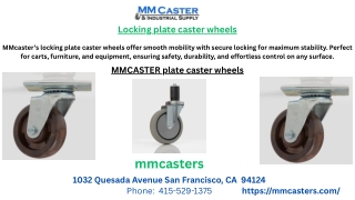 Locking plate caster wheels