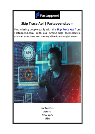 Skip Trace Api  Fastappend.com