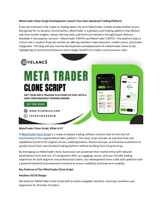 MetaTrader Clone Script: Launch Your Own Trading Platform Like MT4 & MT5