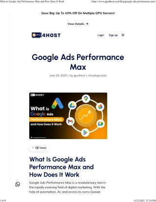 What Is Google Ads Performance Max and How Does It Work