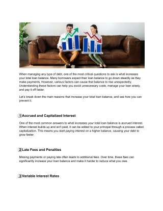 Discover What Increases Your Total Loan Balance and How to Avoid It
