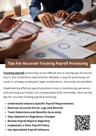 Tips For Accurate Trucking Payroll Processing