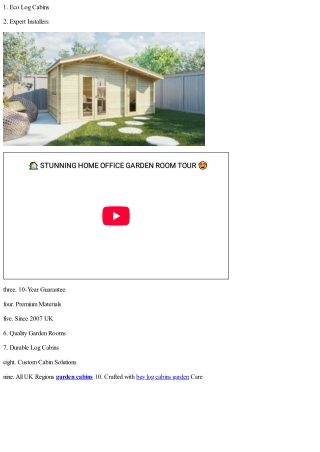 1 eco log cabins