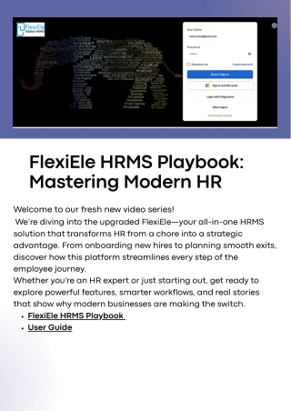 HRMS Playbook