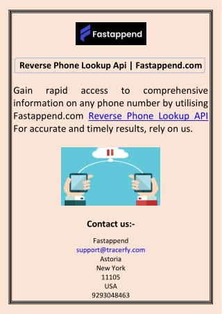 Reverse Phone Lookup Api  Fastappend.com