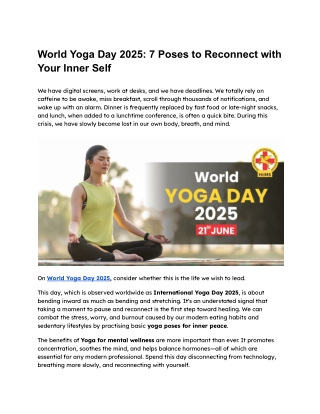 World Yoga Day 2025_ 7 Poses to Reconnect with Your Inner Self