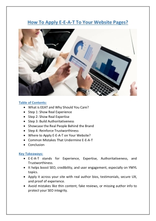 How To Apply EEAT To Your Website Pages?
