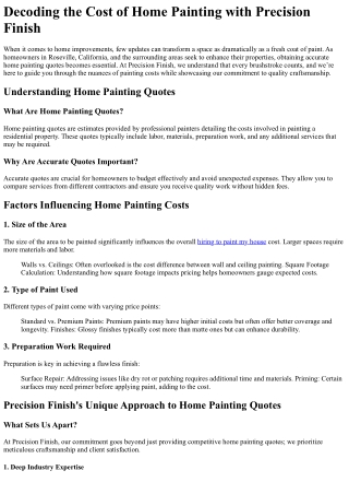 decoding the cost of home painting with precision