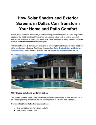 How Solar Shades and Exterior Screens in Dallas Can Transform Your Home and Patio Comfort (1)