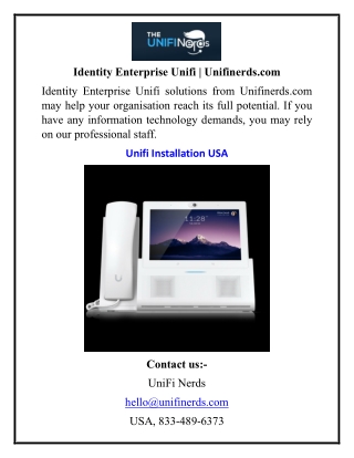 Identity Enterprise Unifi Unifinerds.com