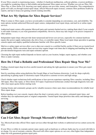 Where Can I Get Xbox Game Console Repair in 2025?