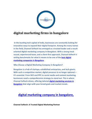 digital marketing firms in bangalore